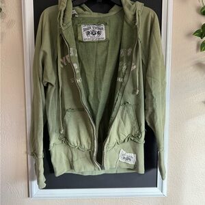 Vintage Green Hoodie Sweatshirt